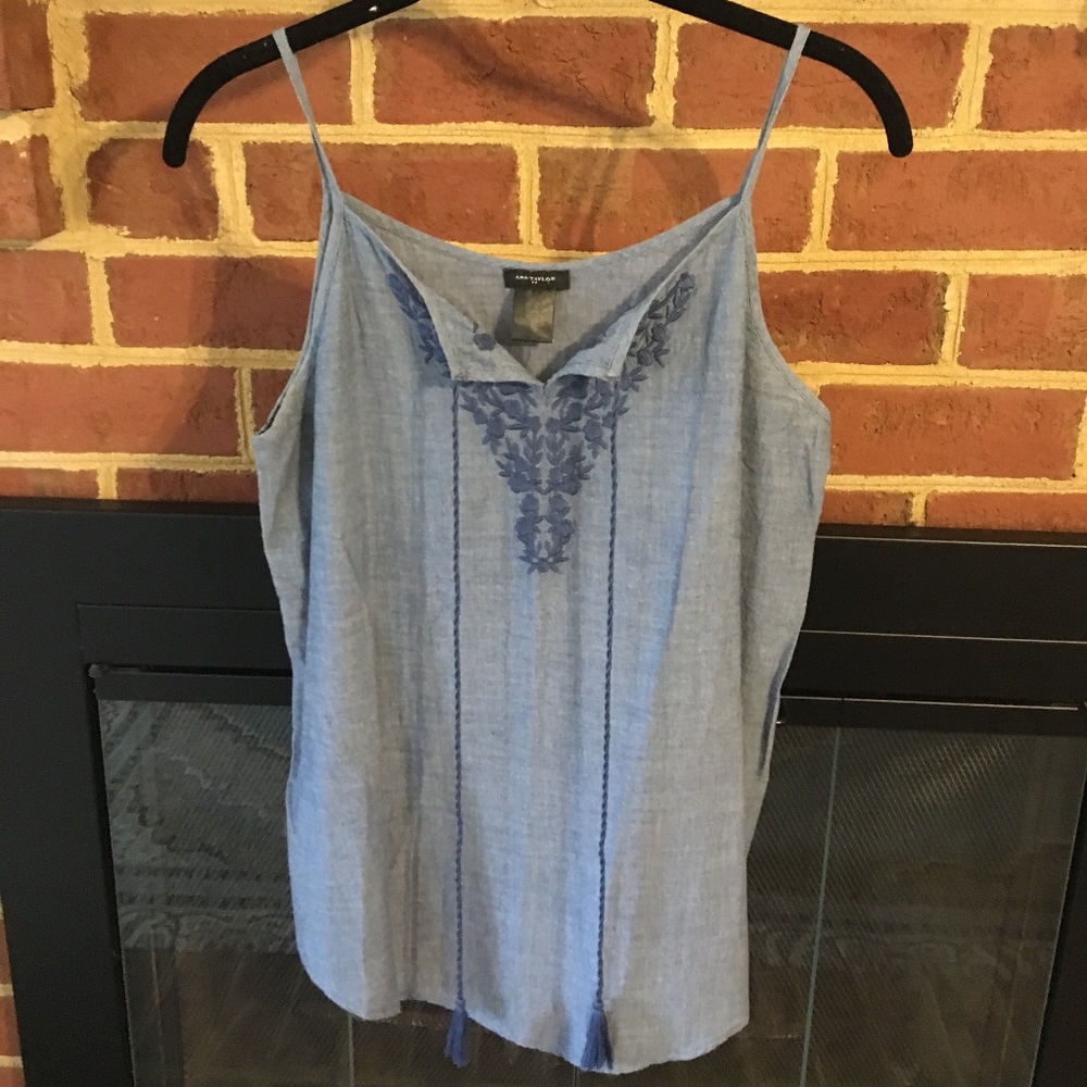 Chambray  Ann Taylor Tank Top